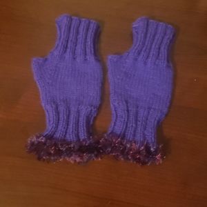 Hand made knit fingerless wrist warmer glo…